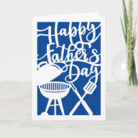 Bonne Fête des pères BBQ papier coupé carte de voe