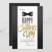 Bonne Fête des pères Bowtie Carte de voeux (Devant / Derrière)