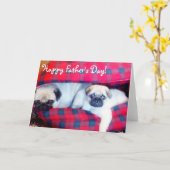 Bonne Fête des pères carlins carte de voeux (Fleur jaune)