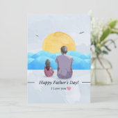 Bonne Fête des pères carte de voeux (Debout devant)