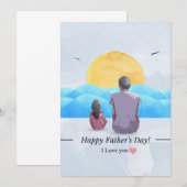 Bonne Fête des pères carte de voeux (Devant / Derrière)