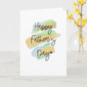 Bonne Fête des pères Carte Jaune Aquarelle  (Fleur jaune)