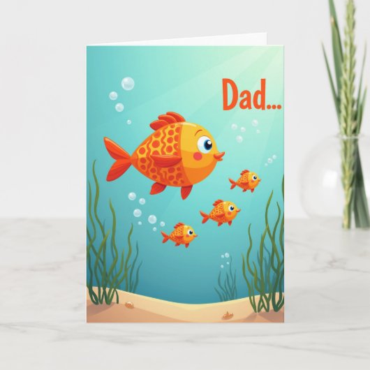 Bonne Fête des Pères Carte Poisson (Devant)