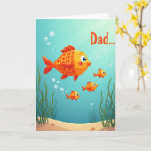 Bonne Fête des Pères Carte Poisson (Fleur jaune)