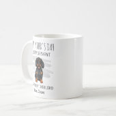 Bonne Fête des pères Dachshund papa Coffee Mug (Devant gauche)