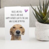 Bonne Fête des pères de la carte de chien mignonne