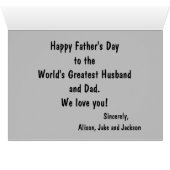 Bonne Fête des pères Famille Photo Grey (Intérieur Horizontal (Bas))