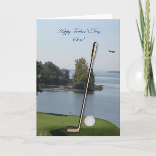 Bonne Fête des pères Golf Carte Son - Customisé (Devant)