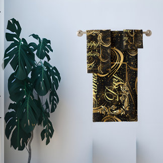 Bonne Fête des pères Moderne Calligraphie Fils Feu