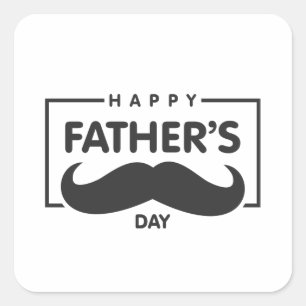 Bonne Fête des pères Moustache Sticker