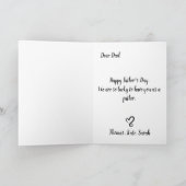 Bonne Fête des pères papa Carte photo en forme de (Intérieur)