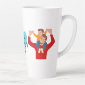 Bonne Fête des pères | Père et Fils Latte Mug (Droite)