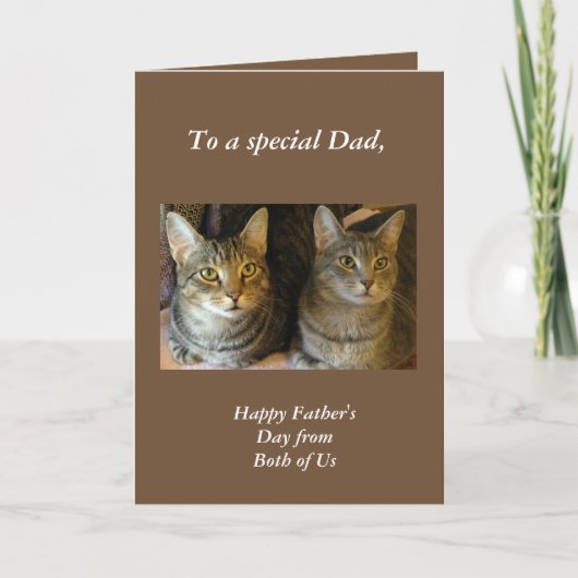 Bonne Fête des pères Tabby Cats Carte de voeux (Devant)