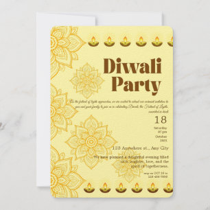 Bonne fête Diwali Invitation