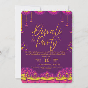Bonne fête Diwali Invitation