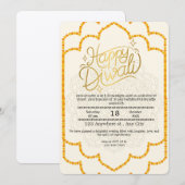 Bonne fête Diwali Invitation (Devant / Derrière)