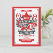 Bonne fête du Canada BBQ Invitation alimentaire (Debout devant)