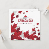 Bonne fête du Canada Cartes de voeux (Devant/Arrière en situation)