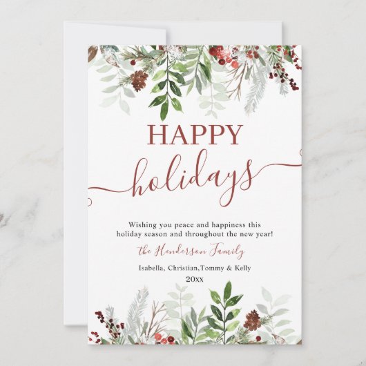 Bonne Fête Forêt d'hiver Invitation de Noël (Devant)