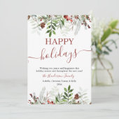 Bonne Fête Forêt d'hiver Invitation de Noël (Debout devant)