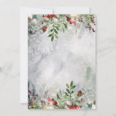 Bonne Fête Forêt d'hiver Invitation de Noël (Dos)