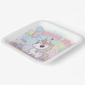 bonne fête licorne  papieren bordje (Gebogen)