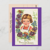 Bonne Fete Maman,  Franse Moederdag Briefkaart (Voorkant / Achterkant)