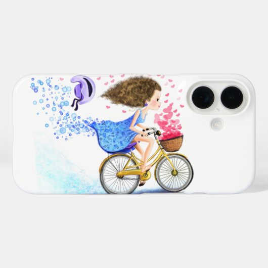 Bonne fille avec coque iphone de vélo (Verso (horizontal))