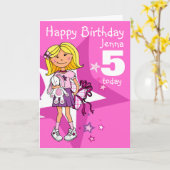 Bonne fille d'anniversaire personnalisez la carte (Fleur jaune)