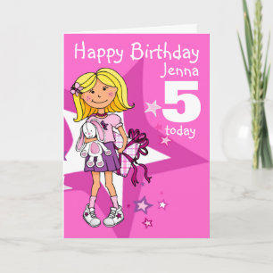 Bonne fille d'anniversaire personnalisez la carte 
