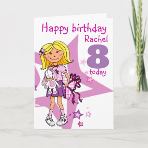 Bonne fille d'anniversaire personnalisez la carte 