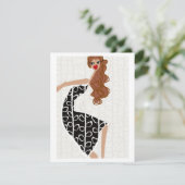 Bonne Fille Danser noir blanc carte plat (Debout devant)