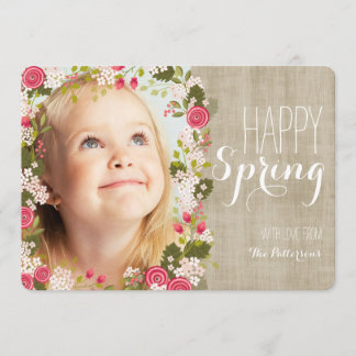 Bonne florale printanière | Carte de voeux photo L