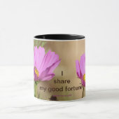 Bonne fortune mantra cosmos fleur Mug (Centre)