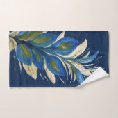 Bonne Fortune Peacock Feathers Aquarelle (Serviette à main)