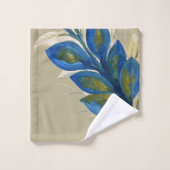 Bonne Fortune Peacock Feathers Aquarelle Bain Tow (Gant de toilette)
