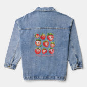Bonne fraise Denim Veste pour femmes (Verso)