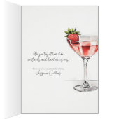Bonne Galentine's Day Bestie Cocktails Folded Card (Intérieur (Droit))
