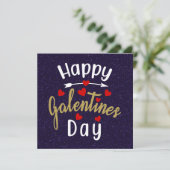 Bonne Galentines Jour Valentines Carte Fleurs (Debout devant)