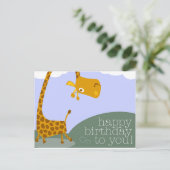Bonne Giraffe Carte de voeux Anniversaire (Debout devant)