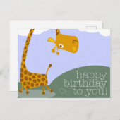Bonne Giraffe Carte de voeux Anniversaire (Devant / Derrière)