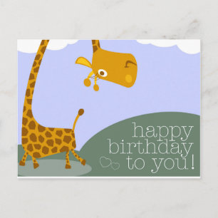 Bonne Giraffe Carte de voeux Anniversaire