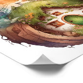 Bonne Gnome Voyage Maison Terre | Poster (Coin)