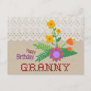 Bonne Granny CC0683 Anniversaire Carte postale art