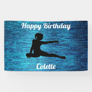 Bonne Gymnastique d'anniversaire Bannière personna