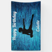 Bonne Gymnastique d'anniversaire Bannière personna (Vertical)