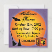 Bonne Halloween Bunco Invitation (Devant)