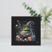 Bonne Halloween Cauldron Invitation (Debout devant)