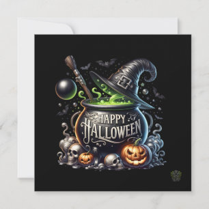 Bonne Halloween Cauldron Invitation