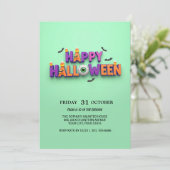 Bonne Halloween Eyeball Invitation (Debout devant)